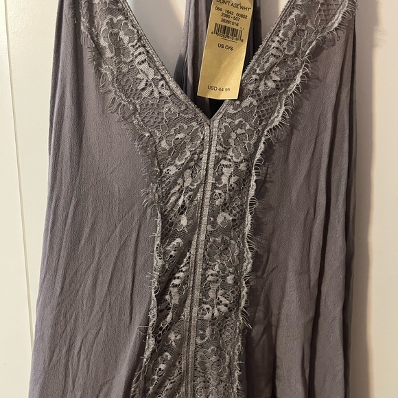 NWT O/S American Eagle Purple Sleeveless Lace Pullover Summer Dress - Picture 7 of 16